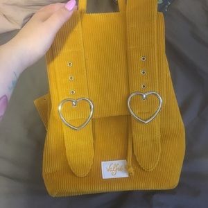 Valfre sunny yellow corduroy Madeleine backpack!